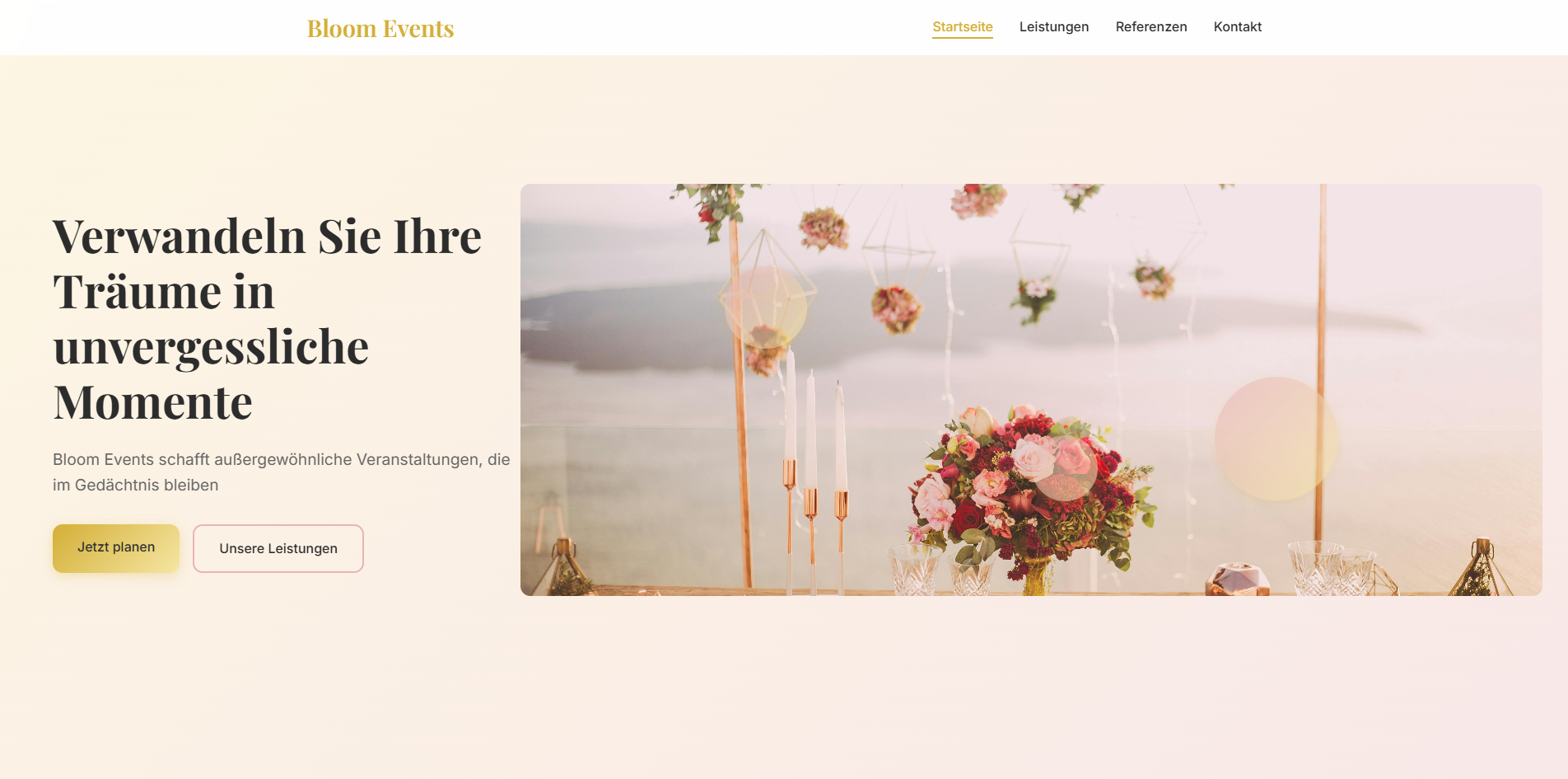 Physio-Praxis Landingpage